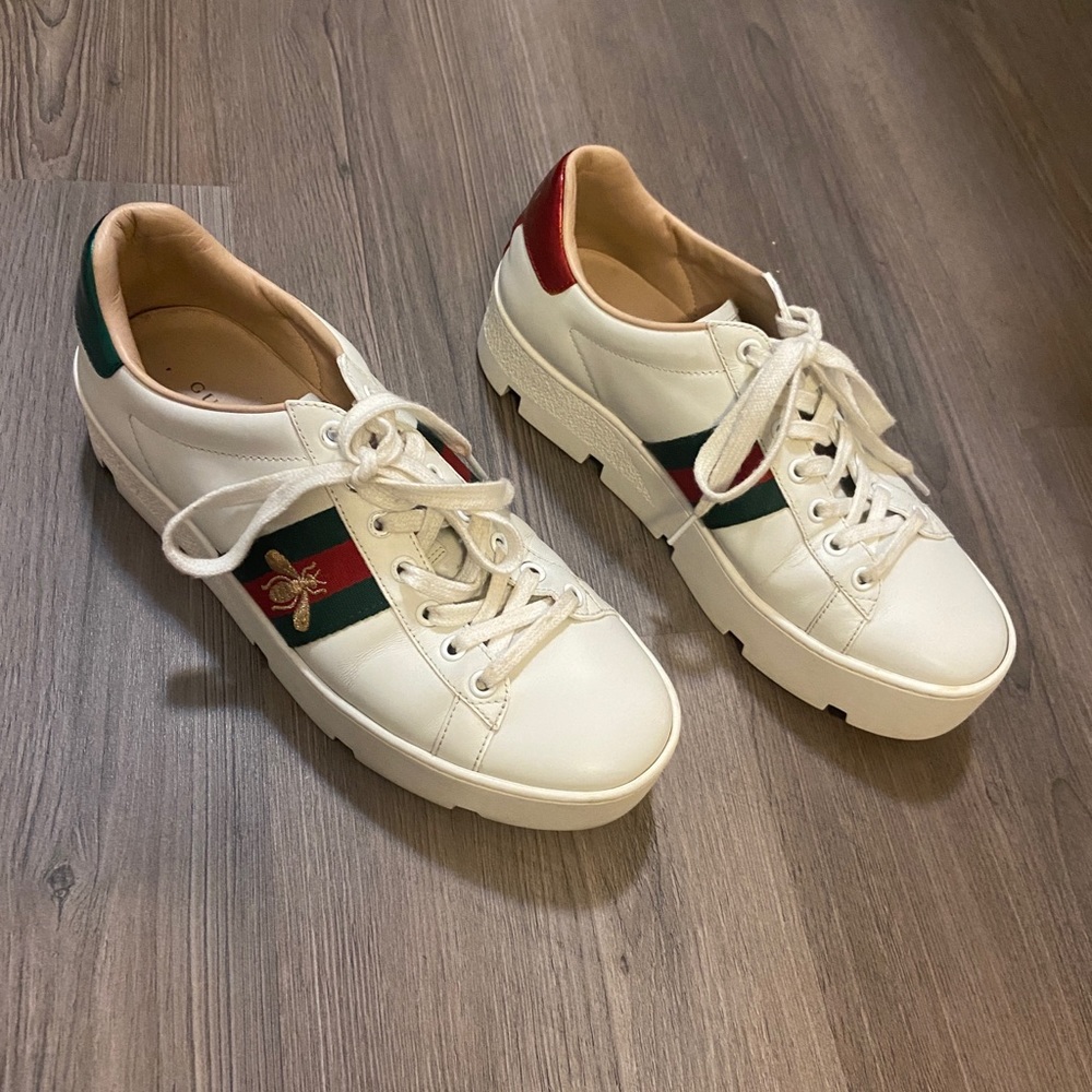 Gucci new ace platform sneaker